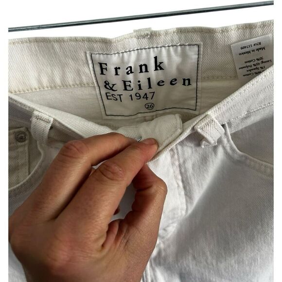 Frank & Eileen Cork High Rise Slim Straight Jeans Sz 26 Quiet Luxury Minimalist - Picture 6 of 12